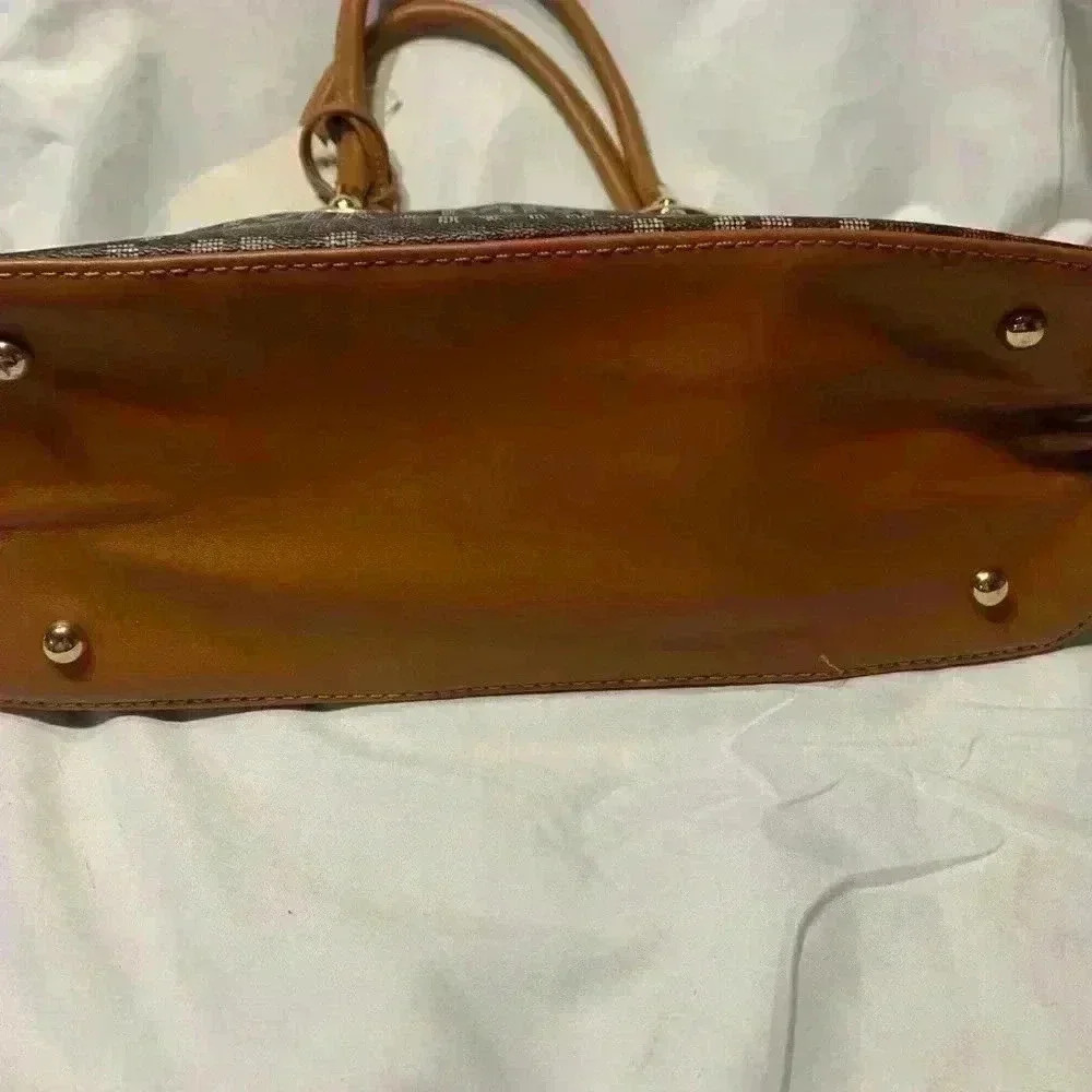 Mia K Farrow Tote Handbag Faux Leather Top Handle Shoulder Strap - Picture 13 of 13
